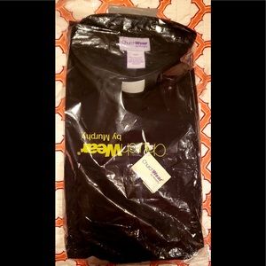 NIP Black clergy shirt, short sleeve, size 20